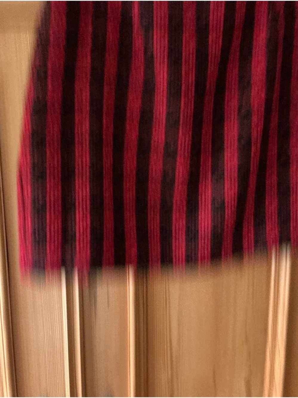 Boston Proper Red and Black Striped Mini Skirt